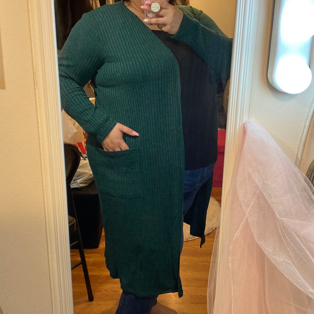 Rue 21+ long cardigan with open front